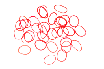 Rubber band binding isolated on a transparent background