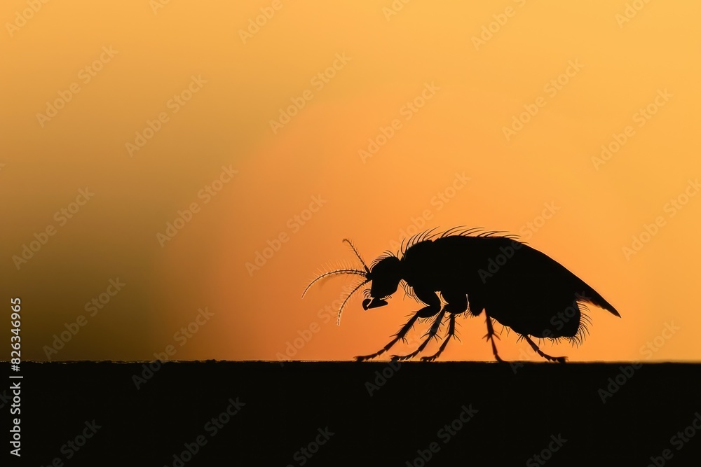 Canvas Prints A bug walking across a field. Suitable for nature and wildlife themes