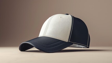 Branding in Style: Trucker Cap Mockup with Blank Logo Space, Isolated on a Neutral Background in Realistic 3D Rendering