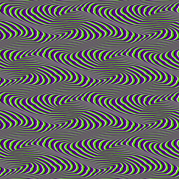 Abstract seamless pattern of colored distorted stripes. Suitable for modern wallpapers and textiles.