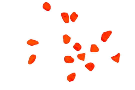 Valentine day background with red hearts isolated on a transparent background - Powered by Adobe