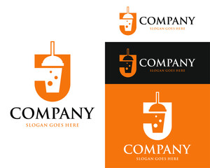 drink logo and letter j