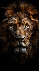 Naklejka premium Wild Tiger Lion Portrait