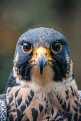 Naklejka premium Fierce Peregrine Falcon Portrait