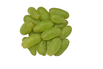 Delicious and sweet grape Shine Muscat isolated on a transparent background