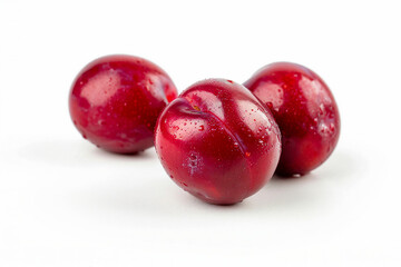 Obraz premium Picture of sweet fruits generated with ai technology isolated on white color background