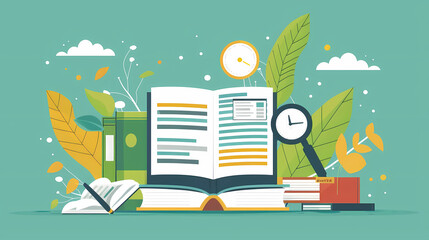 Report documents research vector image,Accounting concept background flat style vector image