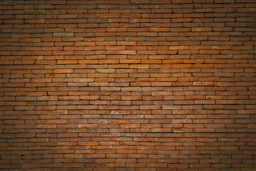Old Red Brick Wall with Weathered Texture can be use as background