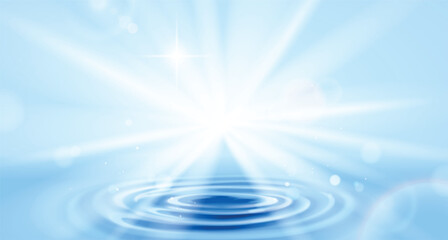 Blue water ripple vector background
