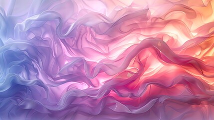 Obraz premium Abstract background with layered, translucent paint swirls in pastel colors, soft 