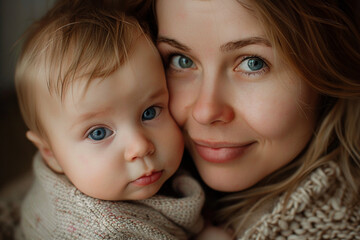 Happy mother's day celebration conceptual picture with mother and her child made by Generative AI technology