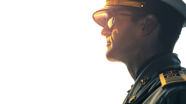 Pilot image, white background