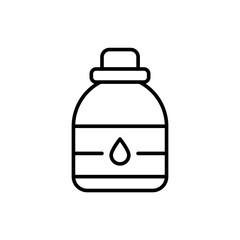 Holy water outline icons, minimalist vector illustration ,simple transparent graphic element .Isolated on white background