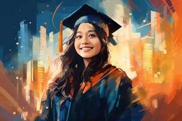 Obraz premium An artistic double exposure portrait of a mans face intertwined with mountainous terrain and an adventurous figure The abstract composition emphasizes themes of exploration and inner strength, present