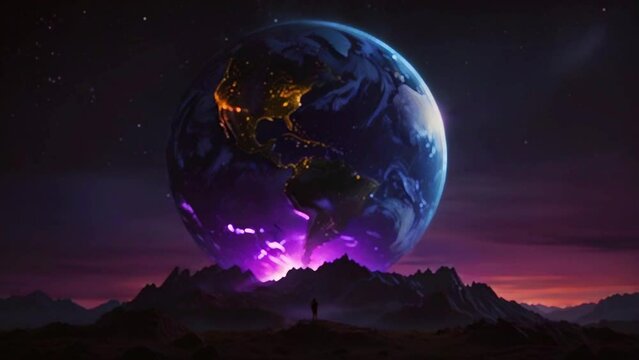 earth in space 4k looping video