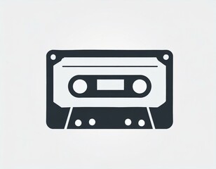 Obraz premium audio cassette music, vector picture on a white background, logo