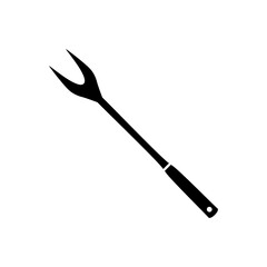 BBQ or grill tools icon, Barbecue fork in flat design