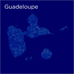 guadeloupe map with blue bg