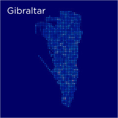 gibraltar map with blue bg