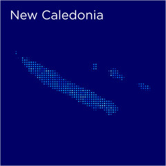 new caledonia map with blue bg
