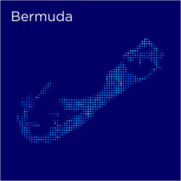 bermuda map with blue bg