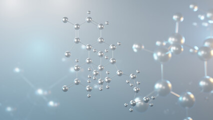 naltrexone molecular structure, 3d model molecule, opiate antagonists, structural chemical formula view from a microscope