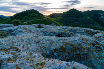 landscape with sky and clouds sunset