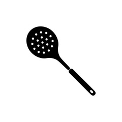 Skimmer icon. Slotted Spoon vector shape simple symbol sign of utensil.