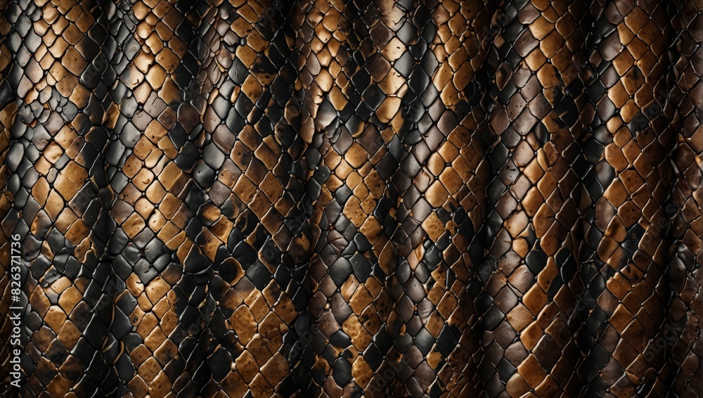 Wall mural Close up of snake skin