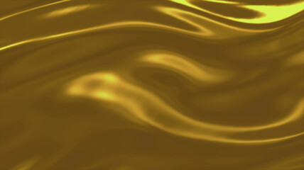 The gold wave of smooth silk, satin and soft fabric.