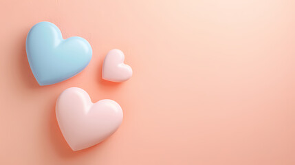 3D rendering of heart shape, Valentine's Day concept