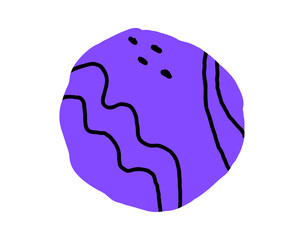 Hand drawn pencil organic shapes with doodle strokes and outlines, squiggles and scribbles. fluid, flowing, irregular elements in trendy color