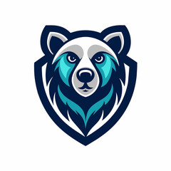 Elegant Bear Head Logo Design: Modern and Minimalist Animal Branding