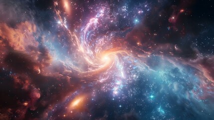 Obraz premium Interstellar Travel Through Cosmic Gateways to Distant Galaxies Futuristic Transportation Concepts Inspired by the Wonders of the Universe