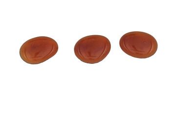 Tempting chocolate balls against a white surface isolated on a transparent background