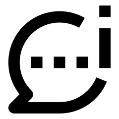 chat info line icon for user interface