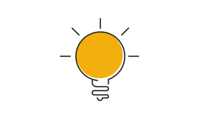 A light bulb idea drawn with lines