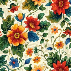 Colorful Floral Seamless Pattern