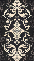 Damask pattern vector image