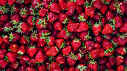 Background with strawberries, texture, juicy, fruit, red