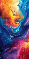 Vivid Fluid Painting