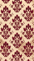 Fototapeta premium Damask pattern vector image
