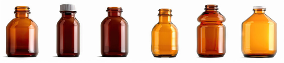Amber Plastic Bottles: Used for products like medicine and supplements, amber bottles can be recycled into new