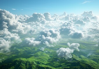 Breathtaking Mountain Panorama with Majestic Clouds