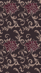 Fototapeta premium Damask pattern vector image