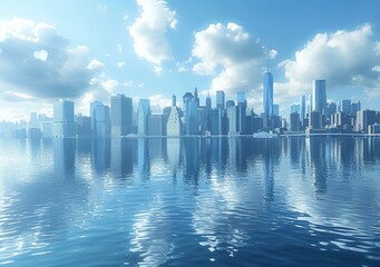 Fototapeta premium New York City skyline from the Hudson River