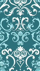 Damask pattern vector image