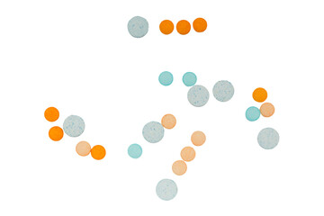 medicines tablets, capsules and pills closeup isolated on a transparent background