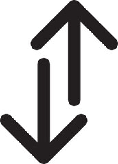 Arrow Up Down Left Right Icon Silhouette