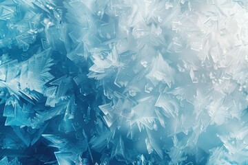 Obraz premium Macro Image Texture Background With Snow Ice Frozen Crystal